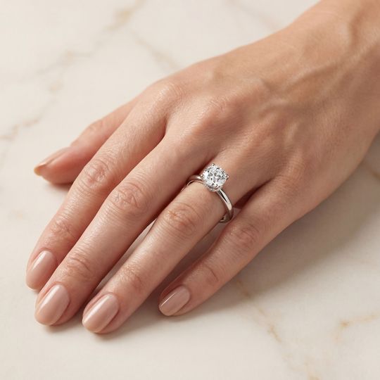 Arabella Round White On Hand