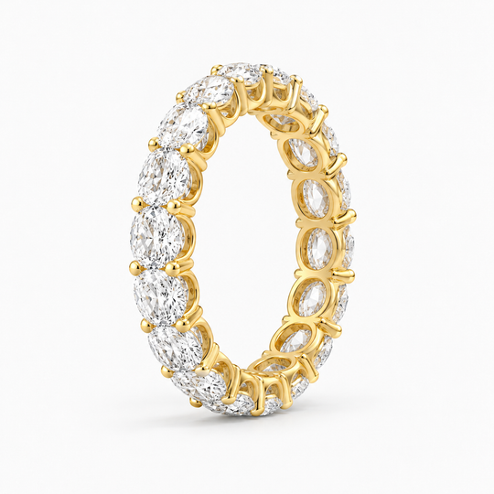 Upright Full Eternity Oval Diamond Ring (1)