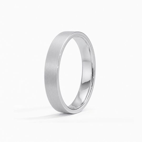 4Mm Flat Court Matt White Gold Standing