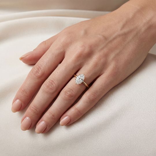 Classic Oval Yellow On Hand