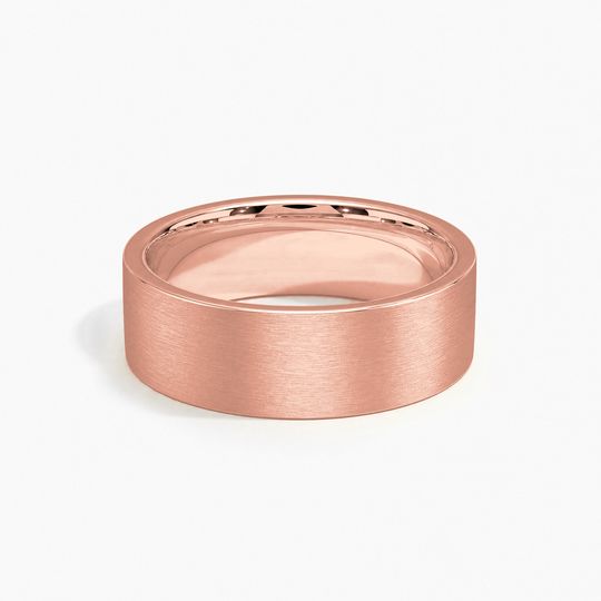 7Mm Flat Court Matt Rose Gold Flat