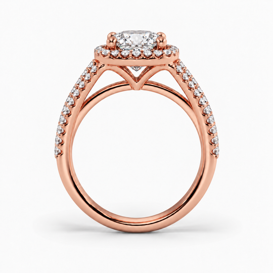 Valencia Cushion Rose Gold V2 2 Standing