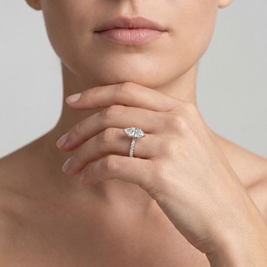 Valentine Marquise White Onmodel