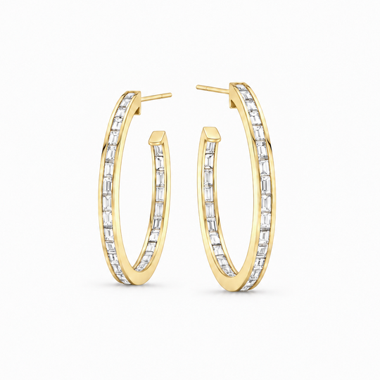 Opulence Diamond Hoop Earrings In Soft Light 4 (2)
