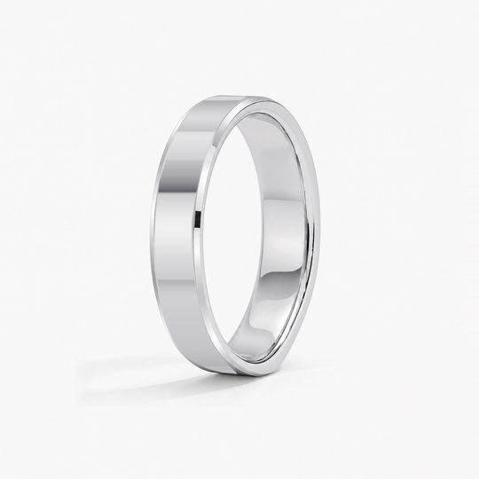 Bevelled 4Mm Platinum Polished 02 Standing