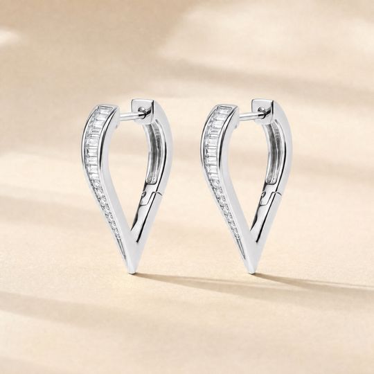 Glacier Diamond Earrings White Gold Lifestyle