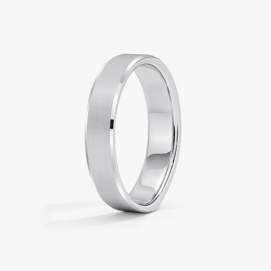 Bevelled 4Mm Platinum Matte 02 Standing
