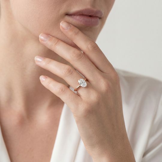 Classic Oval Rose On Model