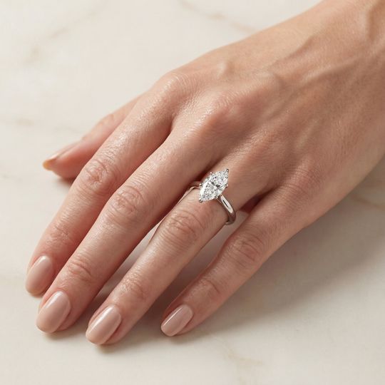 Amore Marquise White On Hand (1)
