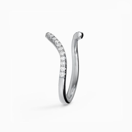 Dakota Shaped Wedding Ring Upright Wg