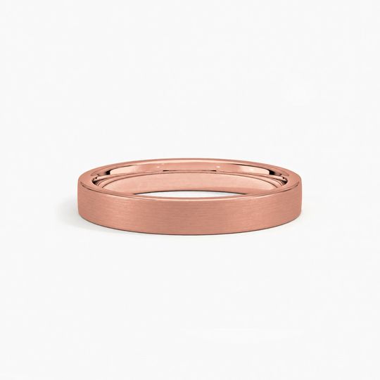 3Mm Flat Court Matt Rose Gold Flat