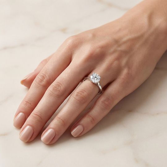 Belle Round White On Hand (1)