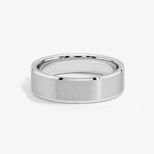 Bevelled 6Mm Platinum Matte 01 Flat