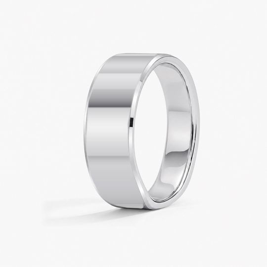 Bevelled 7Mm Platinum Polished 02 Standing