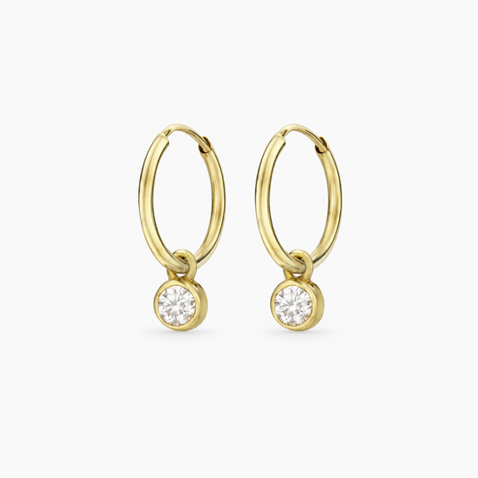 Cleo Diamond Hoops In Yellow Gold 1 (1)