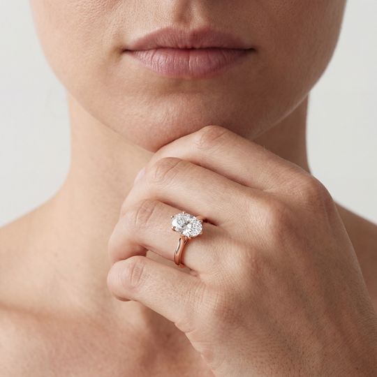 Amore Oval Rose On Model Jpg