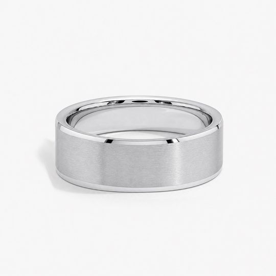 Bevelled 7Mm Platinum Matte 01 Flat