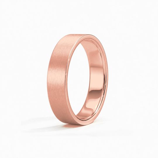 5Mm Flat Court Matt Rose Gold Standing