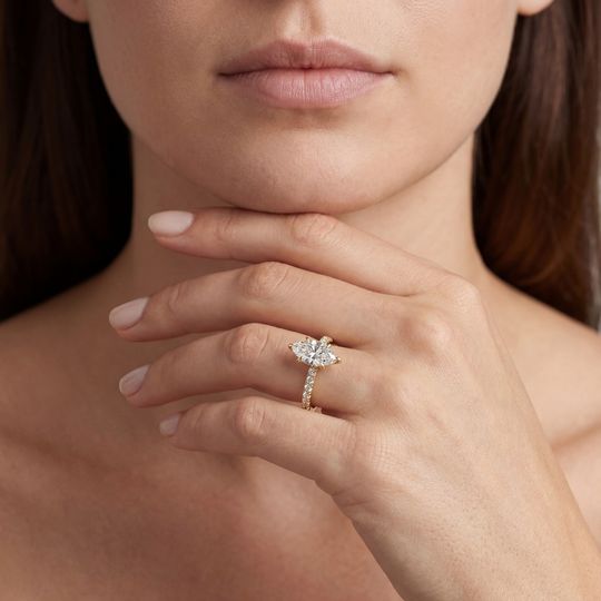 Valentine Marquise Yellow Onmodel