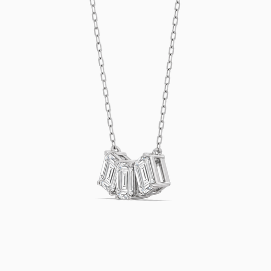 Toi Et Moi Emerald Trilogy Diamond Necklace White 02
