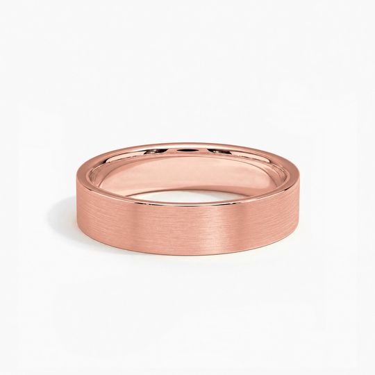 5Mm Flat Court Matt Rose Gold Flat