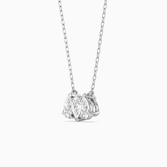 Toi Et Moi Pear Trilogy Diamond Necklace White 02