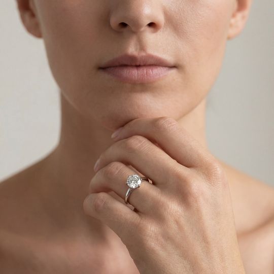 Amore Round White On Model (1)