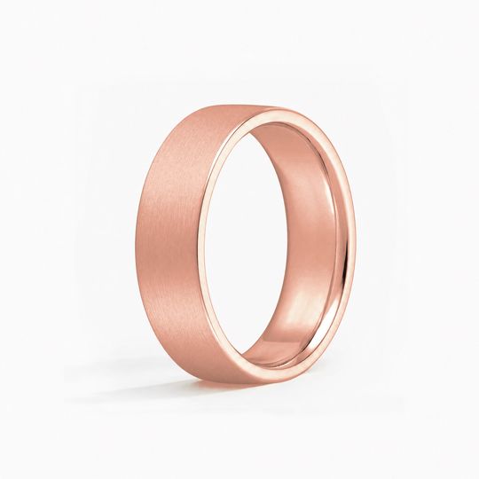 6Mm Flat Court Matt Rose Gold Standing