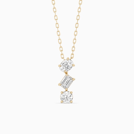 Toi Et Moi Trio Diamond Necklace Yellow 01