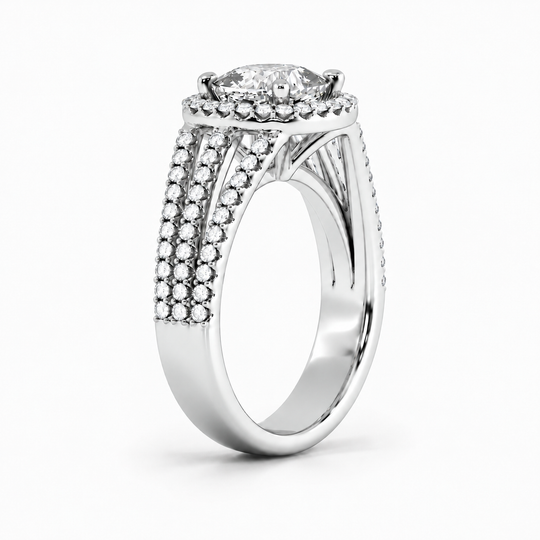 Valencia Cushion White Gold V2 4 Three Quarter