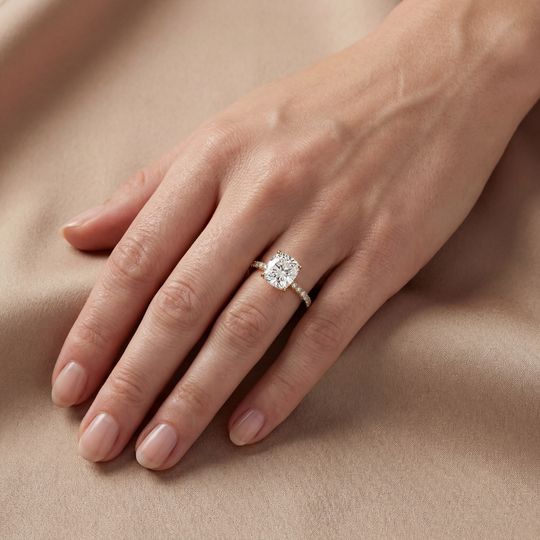 Harmony Cushion Diamond Band In 18K Yellow Gold