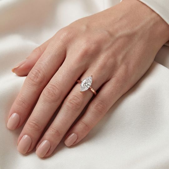 Belle Marquise Rose On Hand