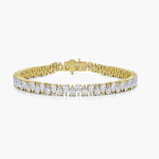 Pear Alternate Tennis Bracelet Yg (1)